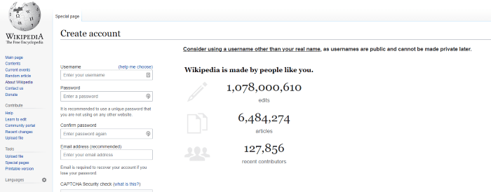 hogyan hozzunk létre egy Wikipédia-oldalt, regisztráljunk fiókot